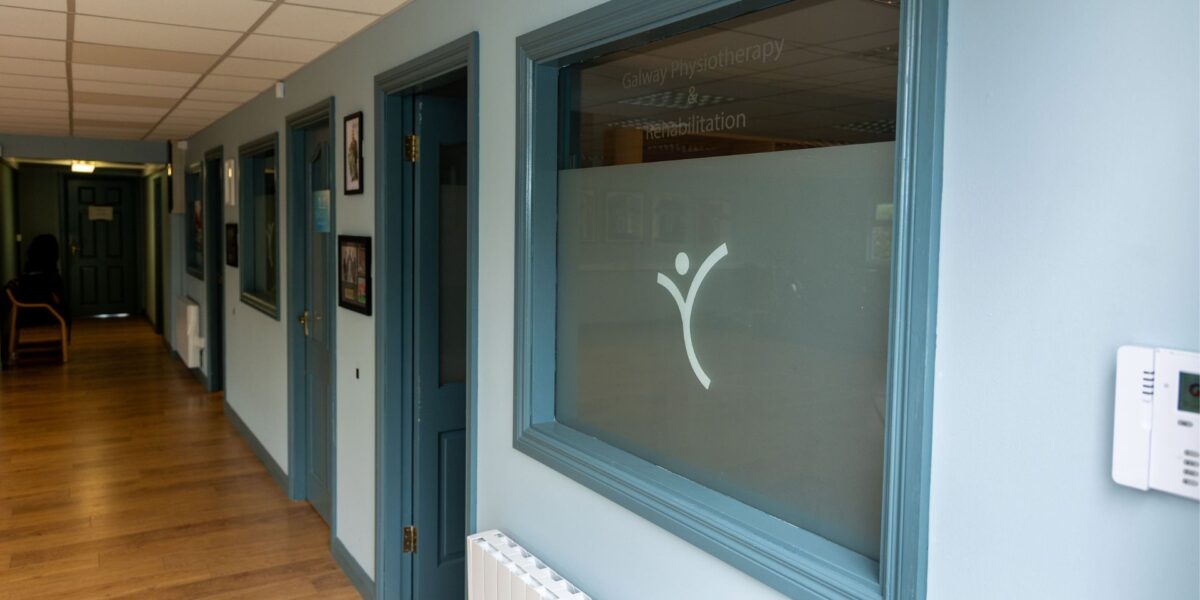galway physiotherapy frosted glass window